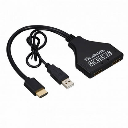 HDMI 1.3 to Dual Female Splitter Switch Extension Adapter Cable with Power for HDTV Laptop 1080P HD-067