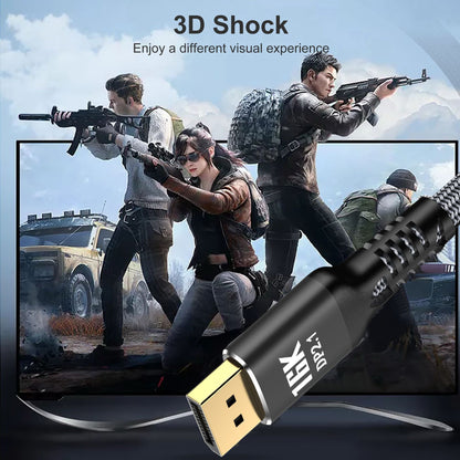 DisplayPort 2.0 DP to DP Cable 16K 60hz Cable 2m Ultra-HD UHD DP 1.4 8K 120hz for PC Laptop TV DP-003-2.0M