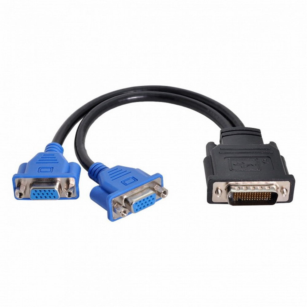 DMS-59pin Male to Dual 15Pin VGA RGB Female Splitter Extension Cable for PC Graphics Card DB-025