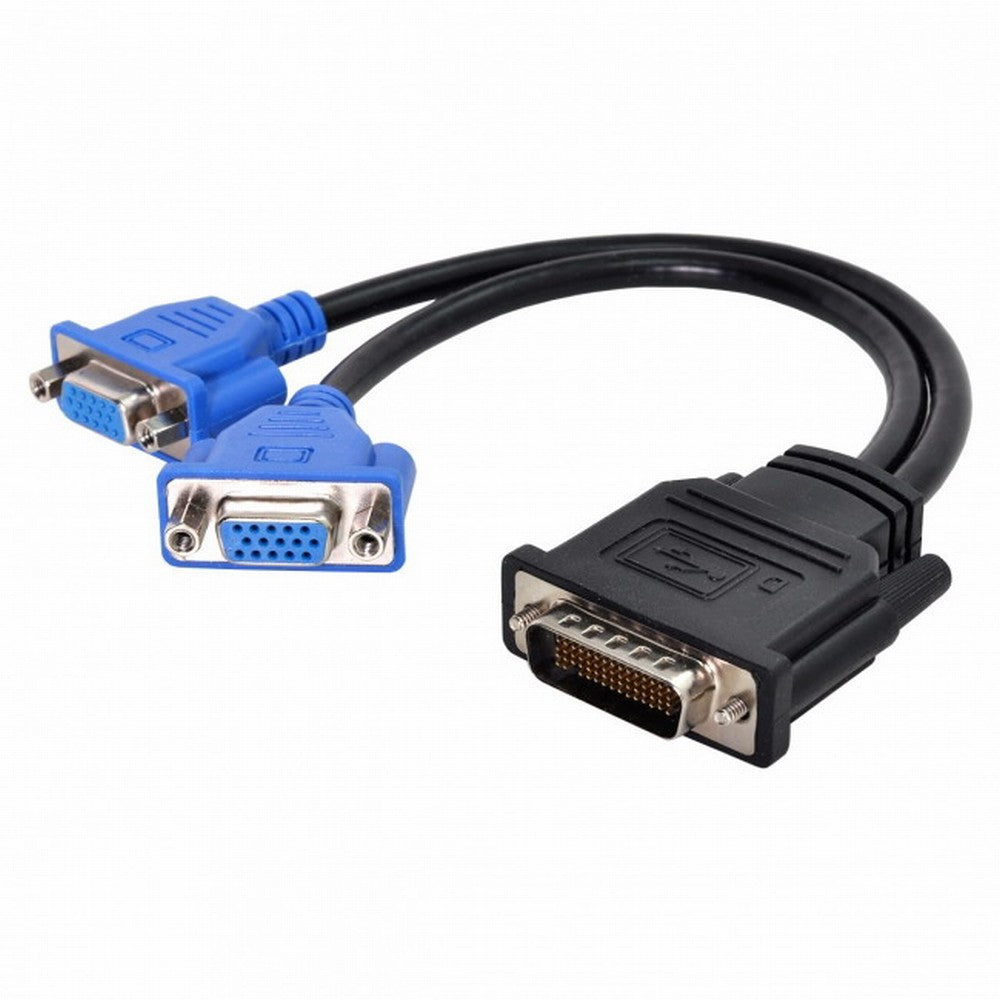 DMS-59pin Male to Dual 15Pin VGA RGB Female Splitter Extension Cable for PC Graphics Card DB-025
