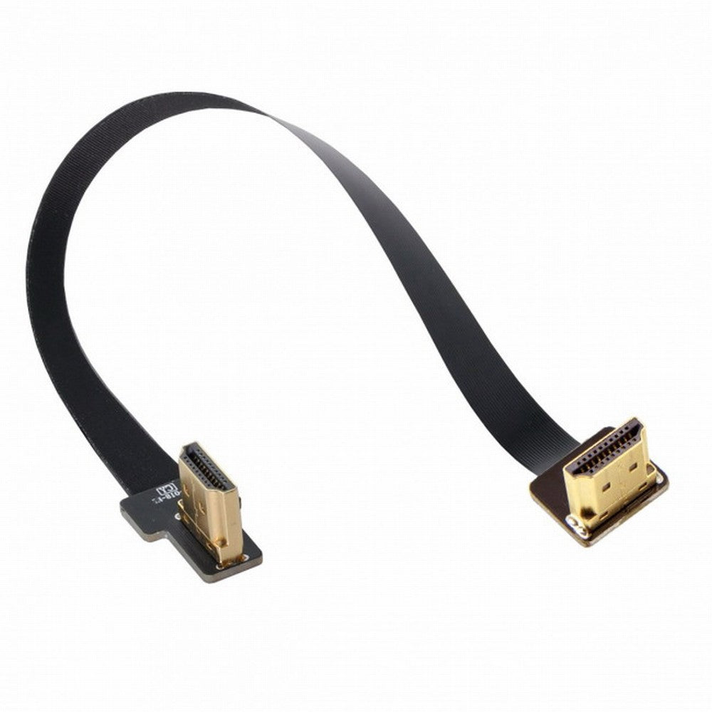 CYFPV Dual 90 Degree Right-Up Angled HDMI Type A Male to Male HDTV FPC Flat Cable for FPV HDTV Multicopter Aerial Photography CC-HD-206-RU