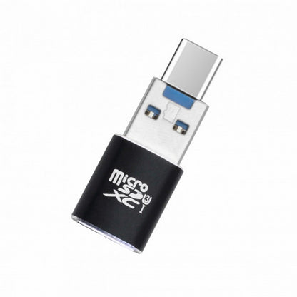 USB 3.0 to Micro SD SDXC TF Card Reader with Micro Type-C USB-C OTG Adapter for Tablet / Cell Phone U3-051+UC-053
