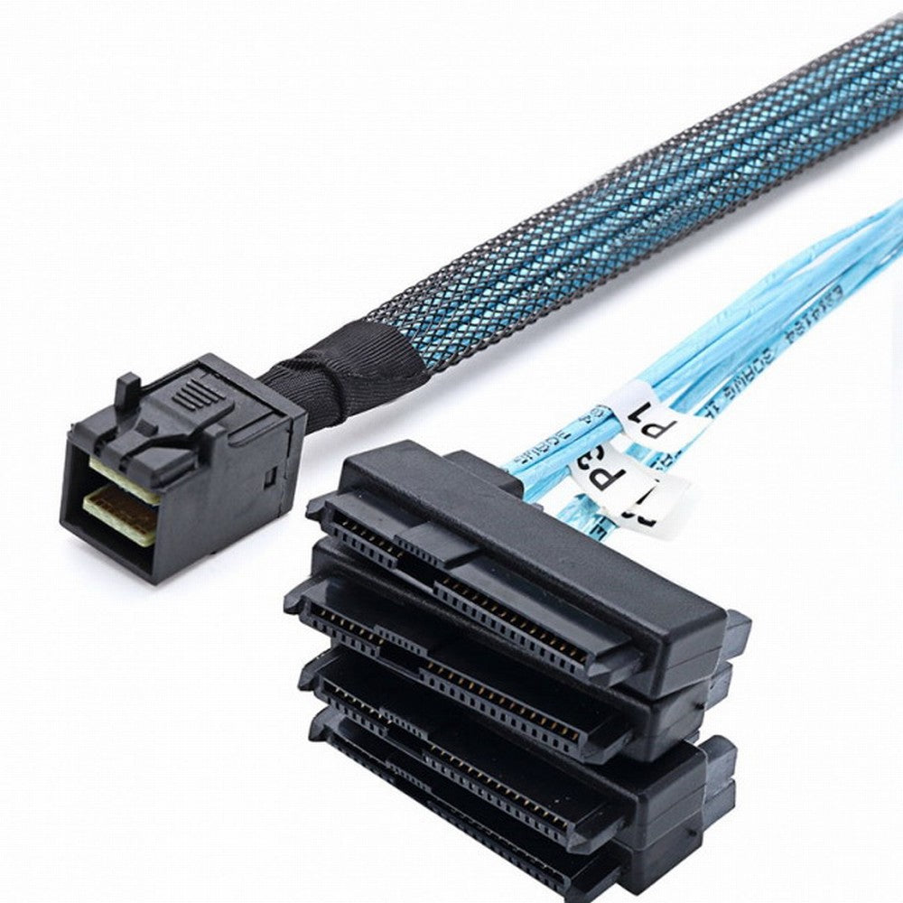 Internal Mini SAS SFF-8643 Host to 4 SAS 29Pin SFF-8482 Target Disk 6Gbps Data Server Raid Cable SF-012