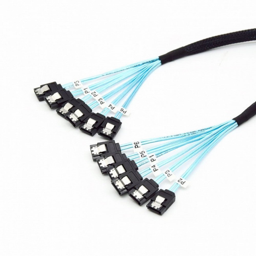 Internal 6 SATA 7pin to 6 SATA 7pin Target SSD Hard Disk 6Gbps Data Server Raid Cable SF-018
