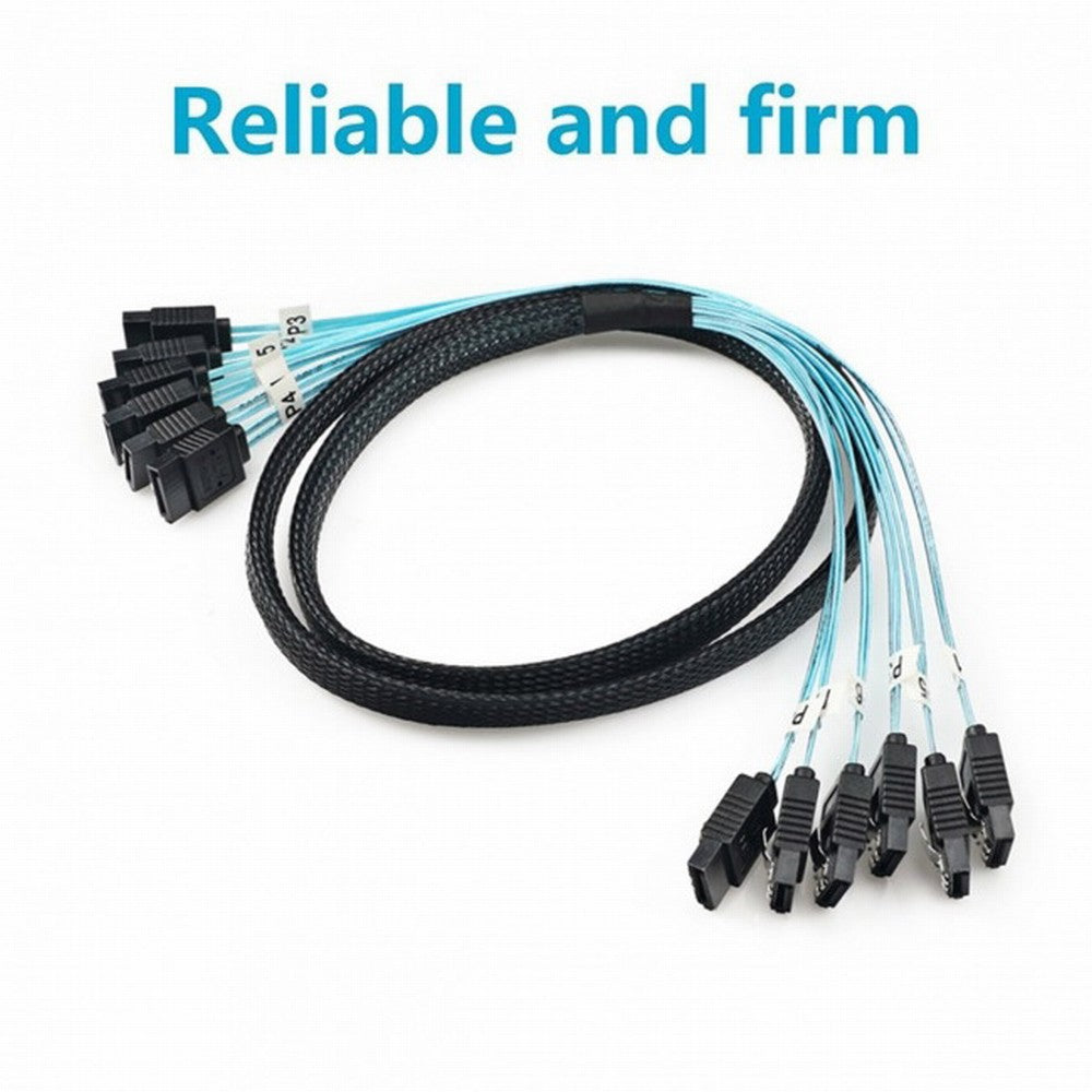 Internal 6 SATA 7pin to 6 SATA 7pin Target SSD Hard Disk 6Gbps Data Server Raid Cable SF-018