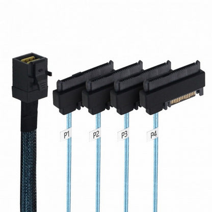 Internal Mini SAS SFF-8643 Host to 4 SAS 29Pin SFF-8482 Target Disk 6Gbps Data Server Raid Cable SF-012