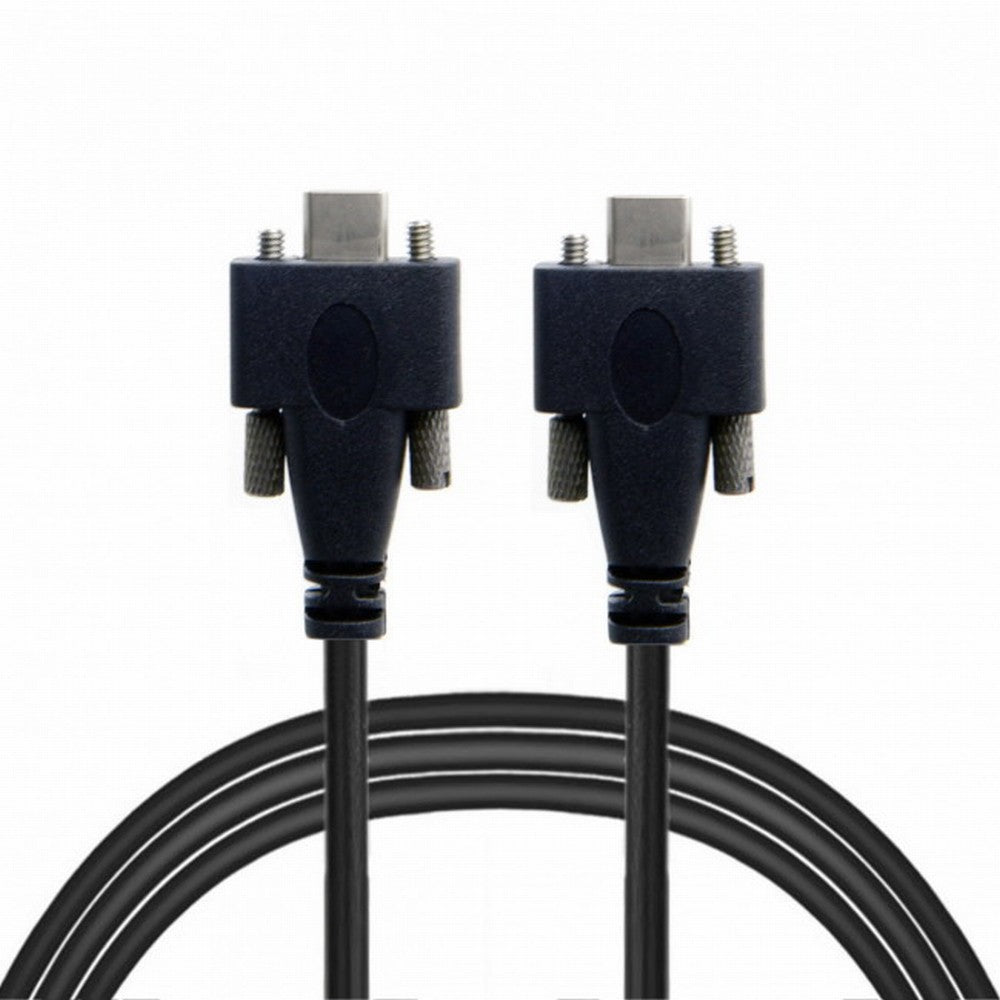 USB 3.1 Type-C Dual M2 Screws Locking to Locking USB-C 10Gbps Data Cable Panel Mount Type CC-UC-046