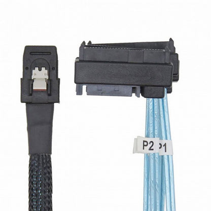 Internal 36 Pin Mini SAS SFF-8087 Host to 4 SFF-8482 Target SAS Hard Disk and SATA Power Cable 50cm SF-091-0.5M
