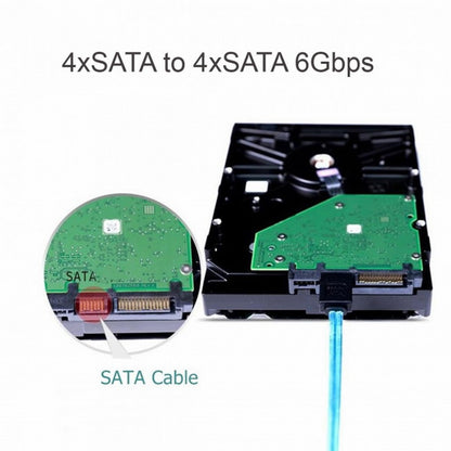 Internal SAS 4 SATA Host to 4 SATA 7pin Target Hard Disk 6Gbps Data Server Raid Cable 50cm SF-009