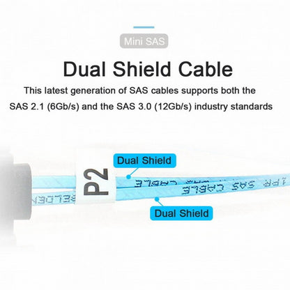 Internal SAS 4 SATA Host to 4 SATA 7pin Target Hard Disk 6Gbps Data Server Raid Cable 50cm SF-009