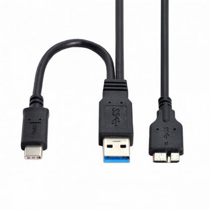 Combo USB-C USB 3.1 Type-C USB3.0 Type-A Host to Micro USB 3.0 Target Data Cable for Disk UC-165
