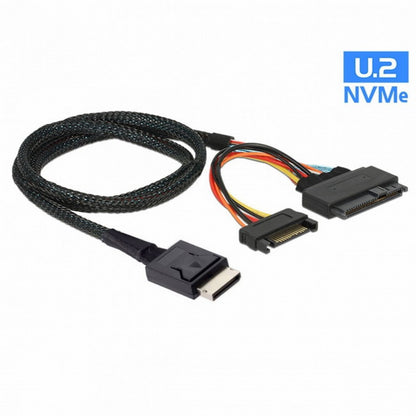 Oculink SFF-8611 to U.2 U.3 SFF-8639 NVME PCIe PCI-Express SSD Cable for Mainboard SSD SF-017