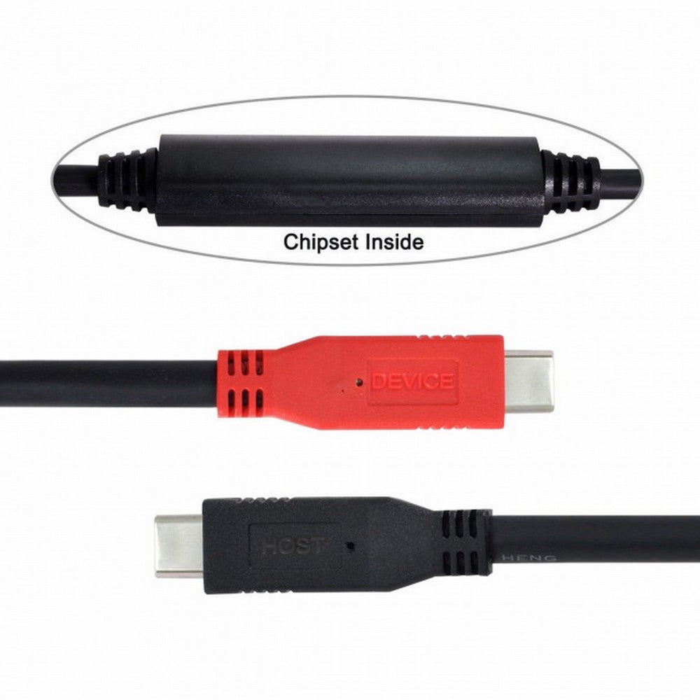 8m USB-C Type-C to USB-C 5Gbps Gen1 Chipset Repeater Data Cable Single-Way Transfer for Industrial Camera Laptop PC Disk UC-044-8.0M