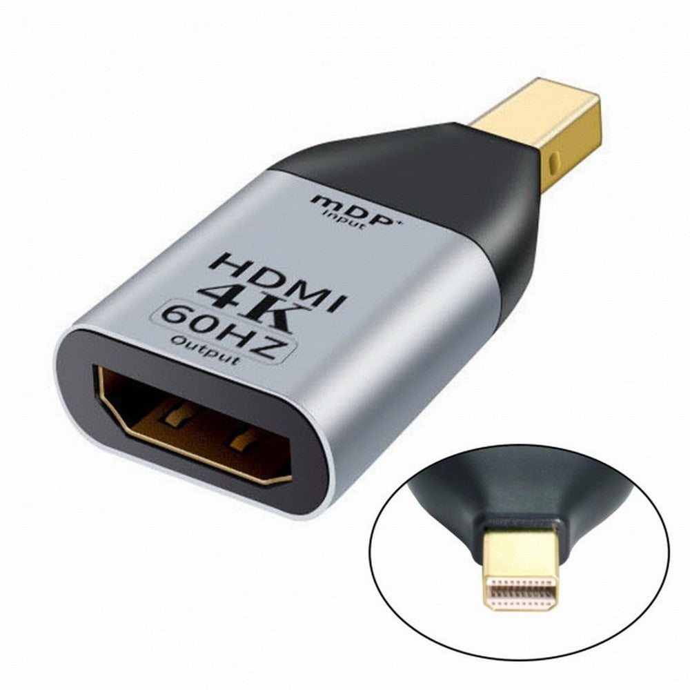 Mini DisplayPort DP Source to HDMI Sink Displays 4K@60hz Ultra HD Converter Adapter for Laptop Mac DP-035-MDP