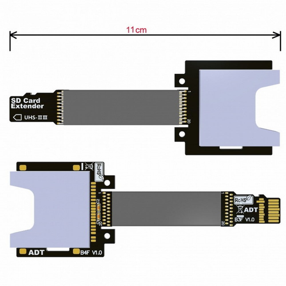 TF Micro SD Male Extender to SD Female Card Extension Cable Adapter Flexible SD/SDHC/SDXC UHS-III UHS-3 EP-012-B34SF