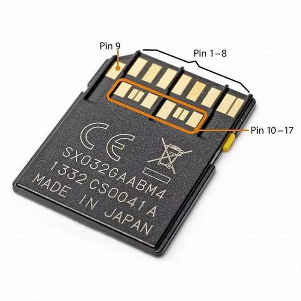 SD Male Extender to SD Card Female Extension Cable Adapter Flexible SD/SDHC/SDXC UHS-III UHS-3 EP-012-B44SF