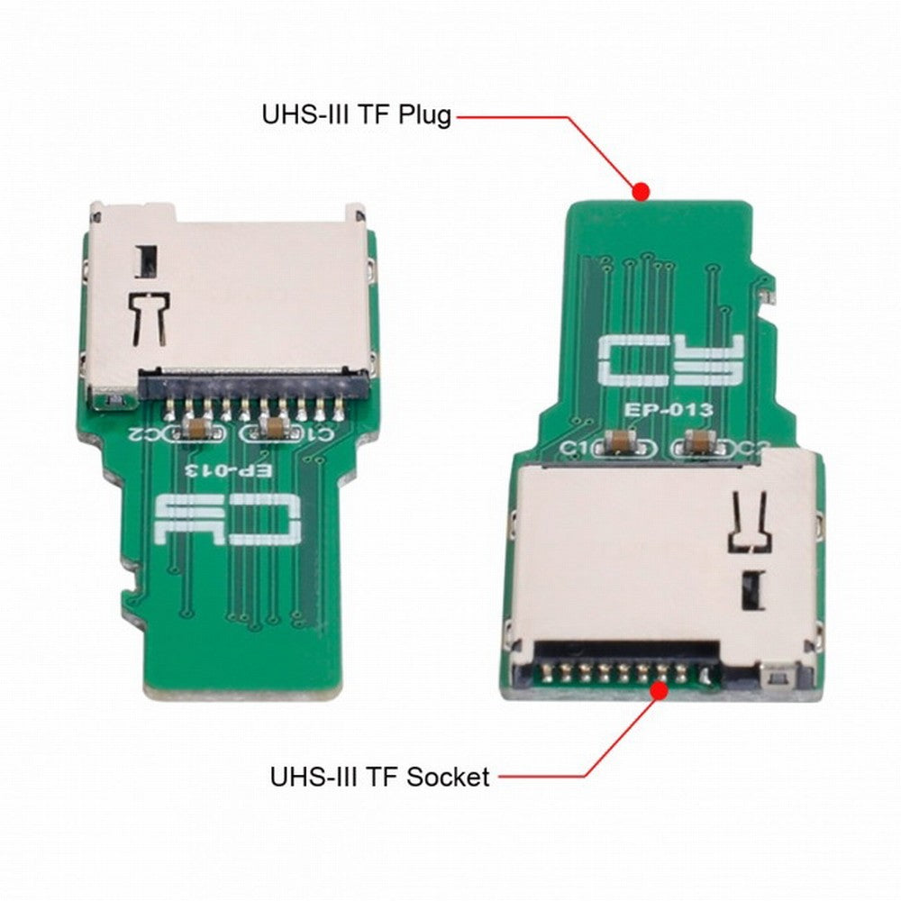 TF Micro SD Male Extender to TF Card Female Extension Adapter PCBA SD/SDHC/SDXC UHS-III UHS-3 UHS-2 EP-013
