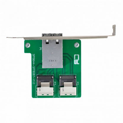 Dual Ports Mini SAS HD SFF-8644 To Internal Mini SAS SFF-8087 PCBA Female Adapter With Low Profile Bracket SF-019