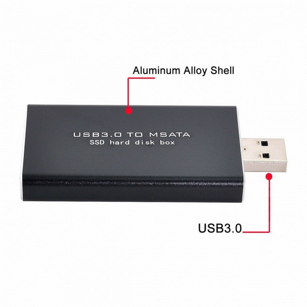 Mini PCI-E mSATA to USB 3.0 External SSD PCBA Conveter Adapter Pen Driver Card with Case U3-034