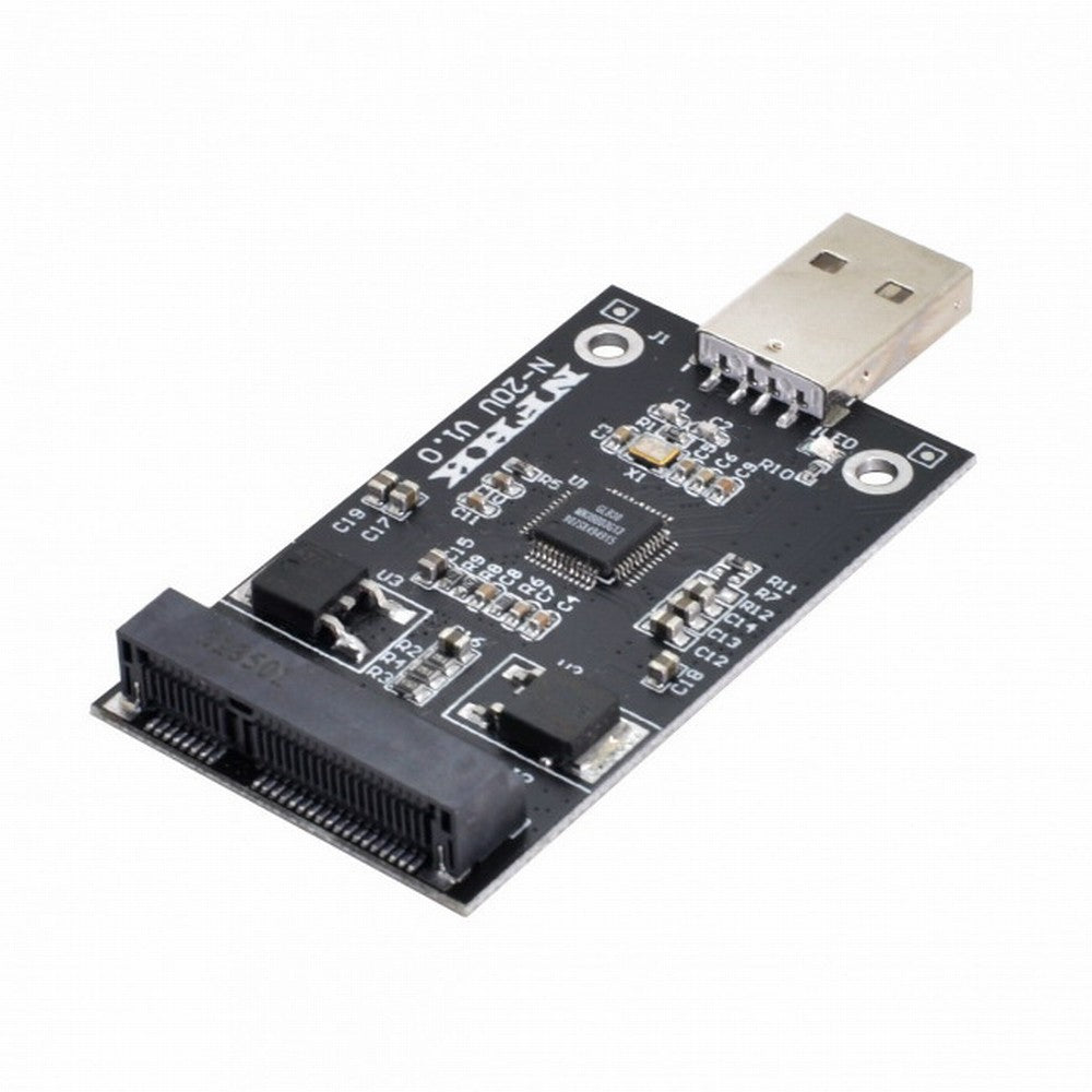 Mini PCI-E mSATA to USB 2.0 External SSD PCBA Conveter Adapter Pen Driver Card without Case U2-008