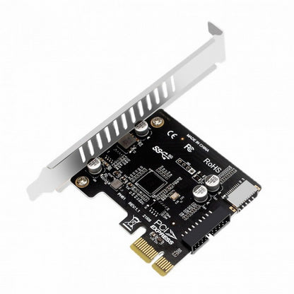 5Gbps Type-E USB 3.1 Front Panel Socket & USB 3.0 20Pin to PCI-E 1X Express Card VL805 Adapter for Motherboard UC-039
