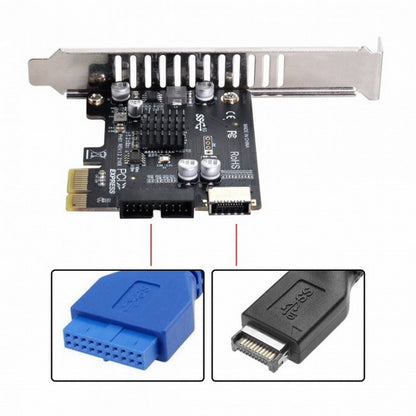 5Gbps Type-E USB 3.1 Front Panel Socket & USB 3.0 20Pin to PCI-E 1X Express Card VL805 Adapter for Motherboard UC-039