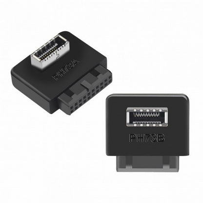 2pcs USB 3.1 Front Panel Socket Key-A Type-E to USB 3.0 20Pin Header Male Extension Adapter for Motherboard UC-032