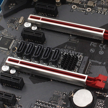 NGFF NVME M-Key PCI Express to SATA 3.0 6Gbps 5 Ports Adapter Converter Hard Drive Extension Card JMB585 2280 SA-004