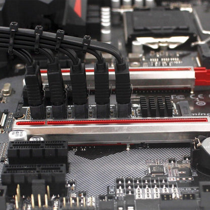 NGFF NVME M-Key PCI Express to SATA 3.0 6Gbps 5 Ports Adapter Converter Hard Drive Extension Card JMB585 2280 SA-004