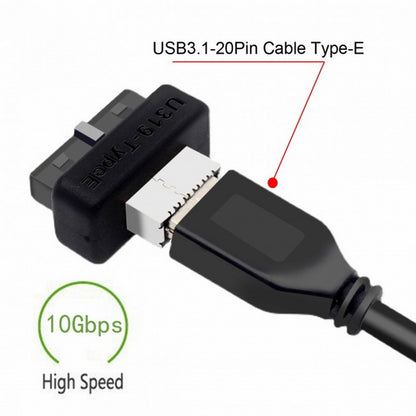 Overmold USB 3.1 Front Panel Socket Key-A Type-E to USB 3.0 20Pin Header Male Extension Adapter UC-069