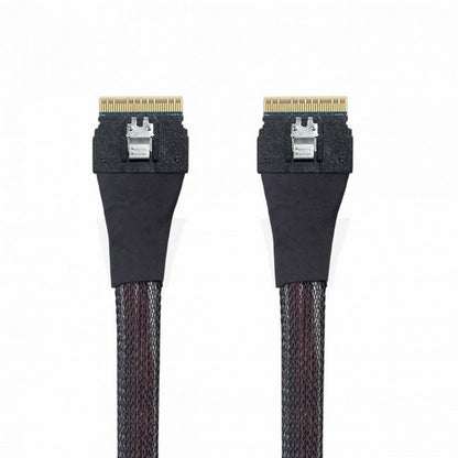 PCI-E Slimline SAS 4.0 SFF-8654 8i 74pin Host to SFF-8654 74Pin Slim SAS Target Cable 50cm SF-028