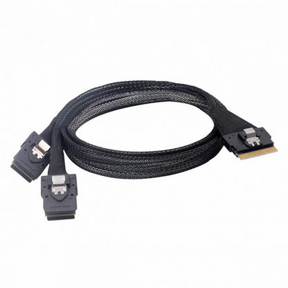 PCI-E Ultraport Slimline SAS Slim 4.0 SFF-8654 8i 74pin to Dual SFF-8087 Mini SAS Cable PCI-Express SF-029