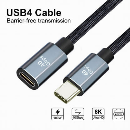 USB4 Extension Cable Male to Female 40Gbps with 100W Charging and 8K@60Hz Compatible with Thunderbolt3/4 CC-UC-040