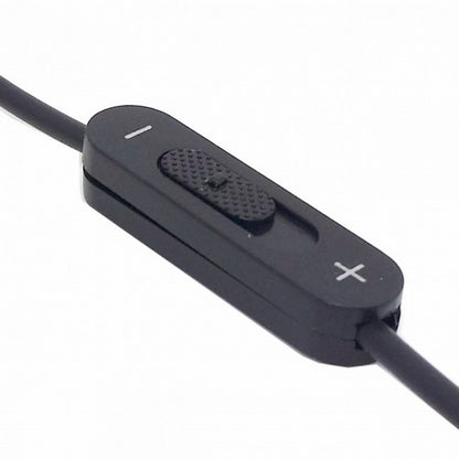 Black 3.5mm Stereo Male to Double 3.5mm Female Audio Headphone Y Splitter Cable with Volume Switch CA-004