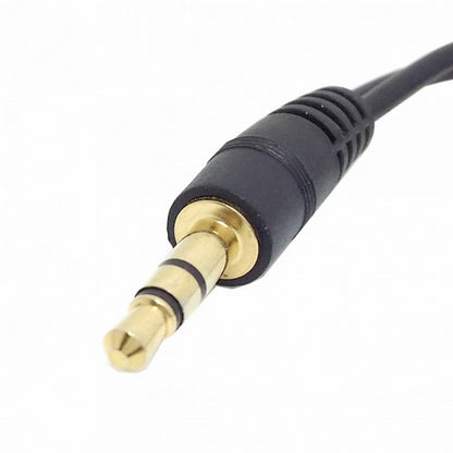 Black 3.5mm Stereo Male to Double 3.5mm Female Audio Headphone Y Splitter Cable with Volume Switch CA-004