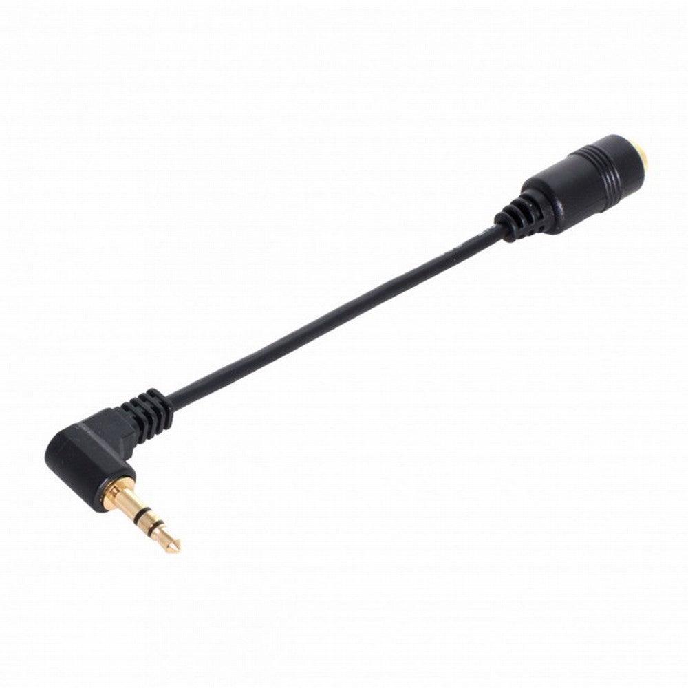 90 degree right angled 3.5mm 3poles Audio Stereo Male to Female Extension Cable 10cm Black CA-045