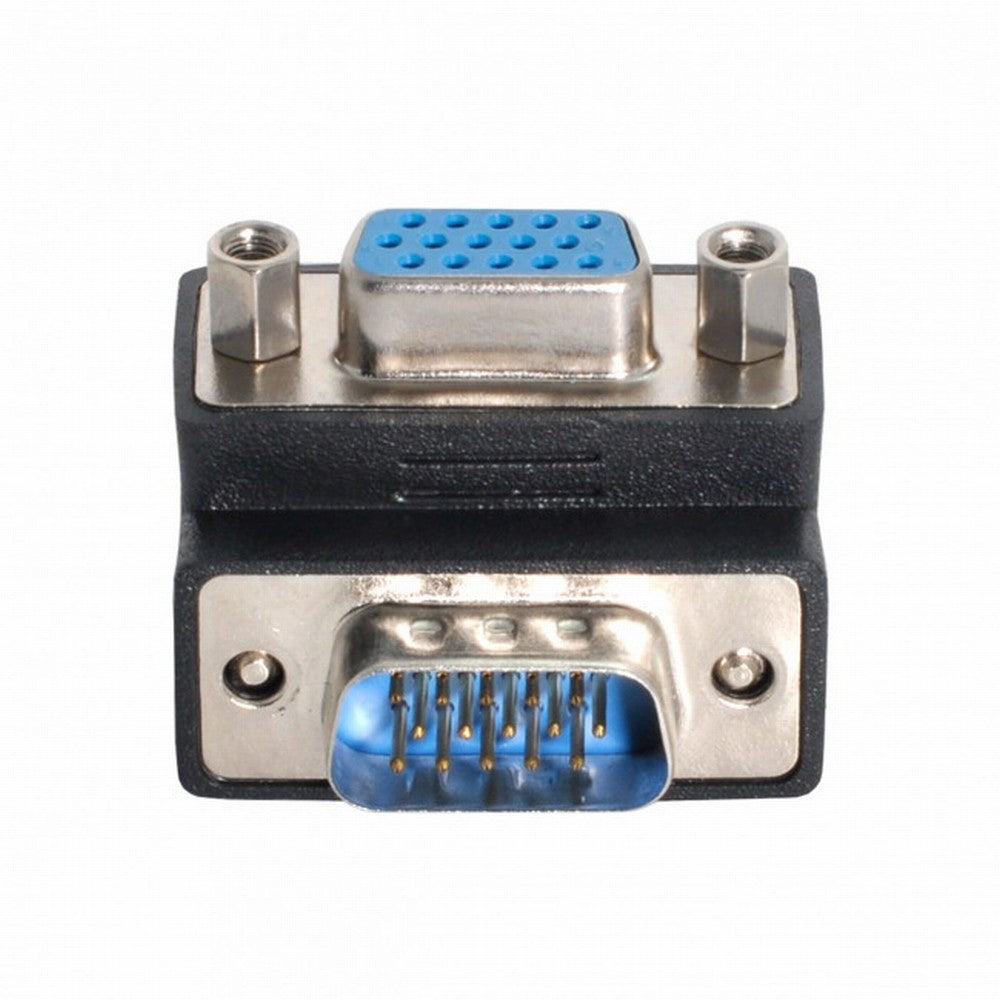 270 Degree Right Angled VGA SVGA 15pin Male To Female extension Adapter DB-002-DN