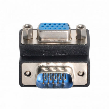 270 Degree Right Angled VGA SVGA 15pin Male To Female extension Adapter DB-002-DN