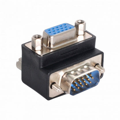 270 Degree Right Angled VGA SVGA 15pin Male To Female extension Adapter DB-002-DN