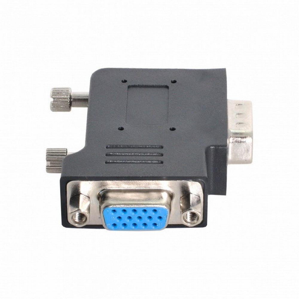 Vertical Flat Right Angled 90 Degree VGA SVGA Male To Female extension Adapter BK DB-002-RI