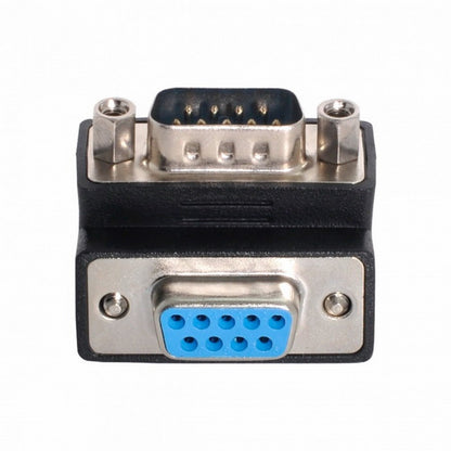 D-Sub RS232 9Pin DB9P Male to Female Up Angled 90 Degree Extension Adapter DB-016-UP