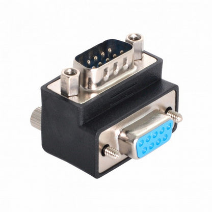 D-Sub RS232 9Pin DB9P Male to Female Up Angled 90 Degree Extension Adapter DB-016-UP