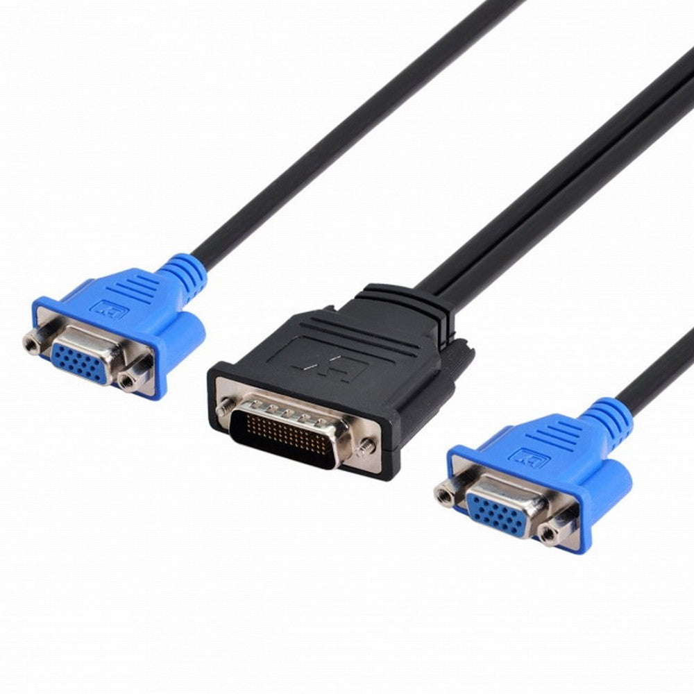 DMS-59pin Male to Dual 15Pin VGA RGB Female Splitter Extension Cable for PC Graphics Card DB-025