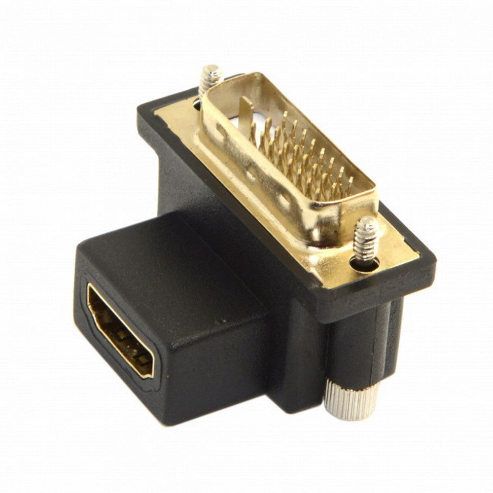 90 Degree Down Angled DVI Male to HDMI Female Adapter for Computer HDTV Graphics Card DB-041-DN