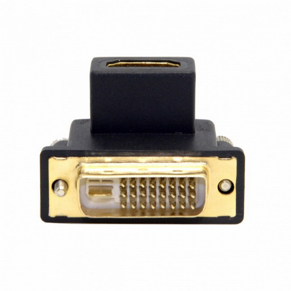 90 Degree Up Angled DVI Male to HDMI Female Adapter for Computer HDTV Graphics Card DB-041-UP