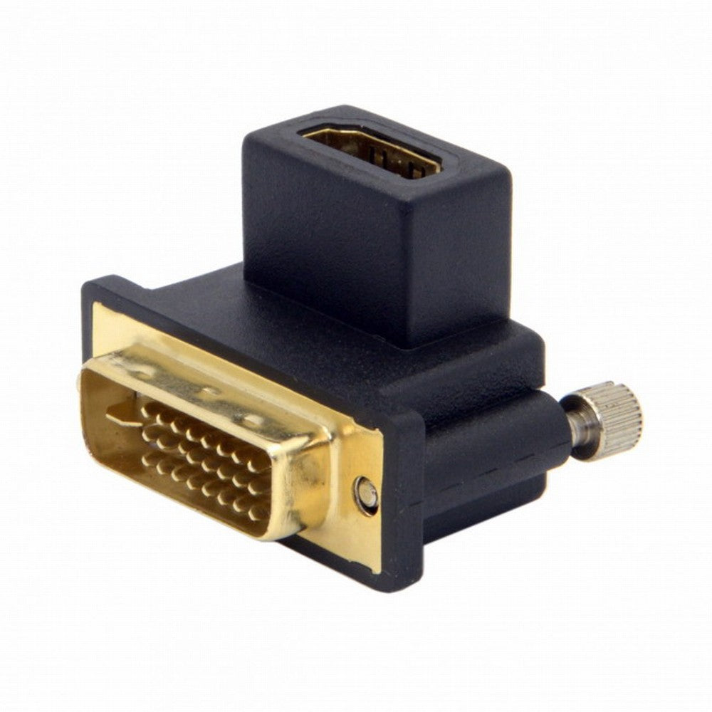 90 Degree Up Angled DVI Male to HDMI Female Adapter for Computer HDTV Graphics Card DB-041-UP
