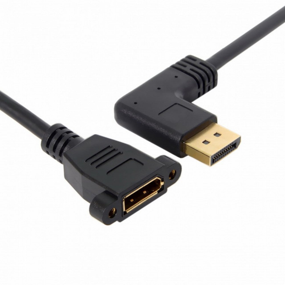 DisplayPort Display Port Male to Female 90 Degree Left Down Angled Extension Cable DP-015-LE