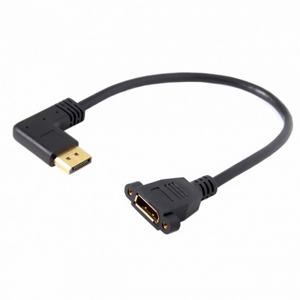 DisplayPort Display Port Male to Female 90 Degree Right Down Angled Extension Cable DP-015-RI