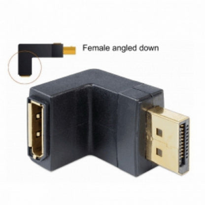 Down Angled 90 Degree DisplayPort Male to Female Extension Adapter DP-016-DN
