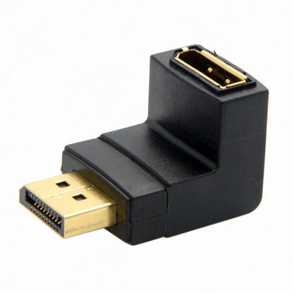 Down Angled 90 Degree DisplayPort Male to Female Extension Adapter DP-016-DN